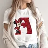 Hip Hop Disney T Shirt Minnie Brief T-shirt A B C D Kawaii T-shirt Casual Anime Cartoons Casual