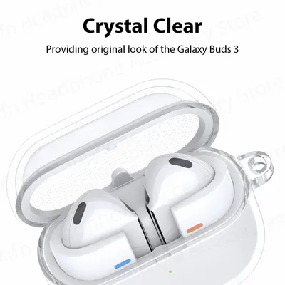 Weiche, klare TPU-Hülle für Galaxy Buds 3 Pro Buzz Buds 3 Pro Hüllen mit Schlüsselanhänger, Silikonschutz für Samsung Buds 3 Pro Funda Image