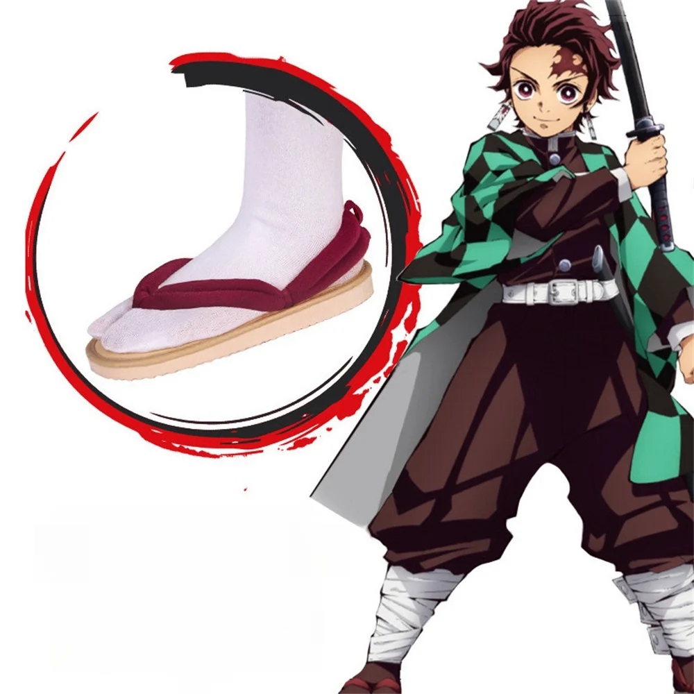 Cosplay Schuhe Kamado Tanjirou verstopft Sandalen Kamado Nezuko Geta Kochou Shinobu Flip Flops Anime
