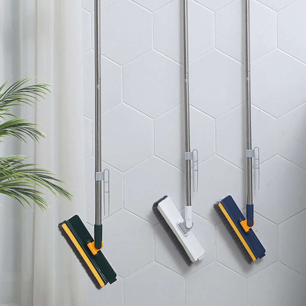 3 in 1 Boden bürsten wäscher 180 ° drehbarer Multifunktions-Kratz reinigungs bürste mit langem Griff Fliesen bürste für Badezimmer wannen fliesenboden Image