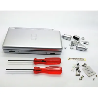 Ersatz-Silber-Vollgehäuse-Shell-Gehäuse-Abdeckungstasten + Schraubendreher-Werkzeugsatz für DS Lite Image