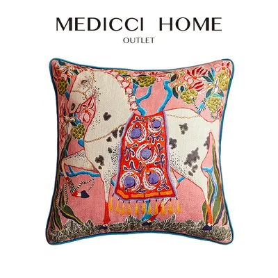 Medicci Hause Retro Grün Platz Kissen Abdeckung Chinesischen Bambus Silhouette Print Wurf Kissen Fall 43x43cm Modest Luxus wohnkultur Image