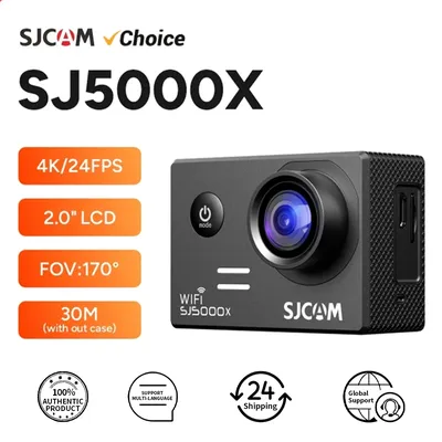 SJCAM SJ5000X Elite Action Kamera 4K FHD Video 30M Wasserdicht 2,4G WiFi Action Original Kamera Sport kamera Fahrrad Helm