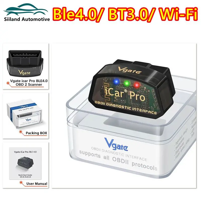 Vgate icar pro elm327 v5.0 obd 2 obd2 auto diagnose tools wifi bluetooth 2,3 für android/ios bt 4,0 für android odb2 auto scanner Image