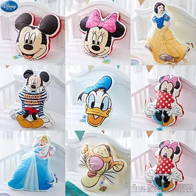 MNS Cartoon Winnie Mickey Minnie Mouse Baby Kissen Kissen Sofa Lendenkissen für Schlafzimmer Dekoration Weich für Kinder Geschenk Image