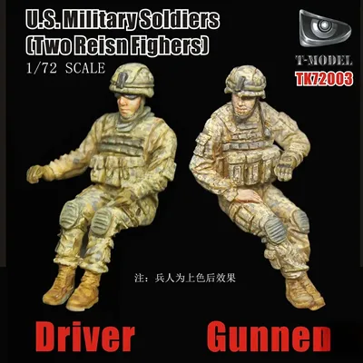 T-modell harz modell kit tk72003 amerikanische soldaten zwei personen 1/72 Image