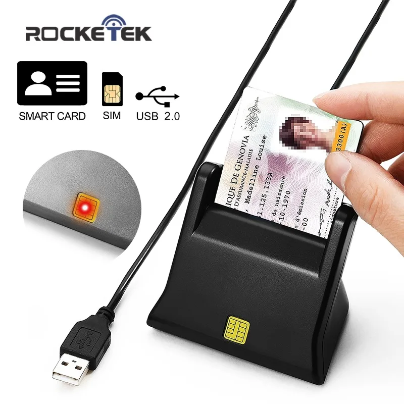 Uthai tf6 usb 2,0 schnitts telle intelligenter kartenleser sim telefon karte id id karte chipkarte cac bank kartenleser Image