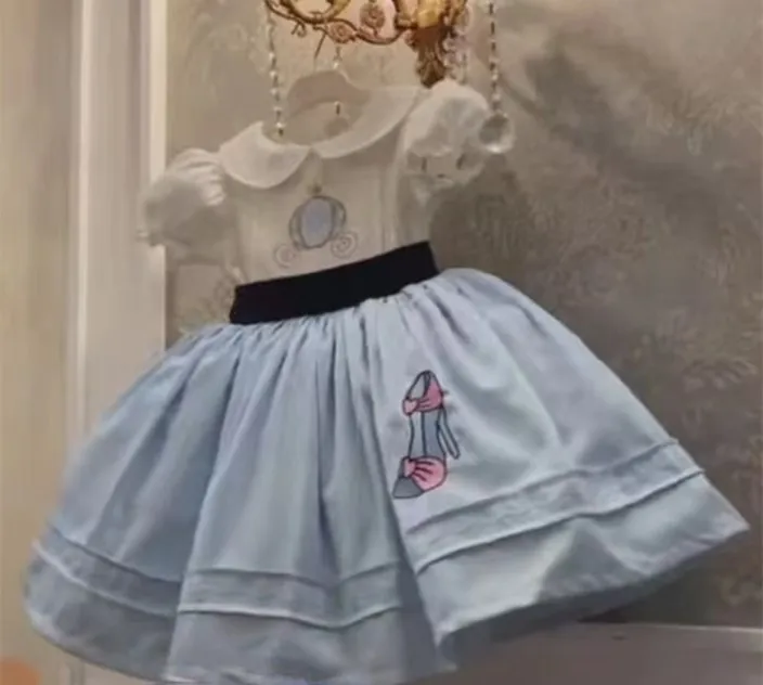 Baby Mädchen Sommer Cinderella Stickerei Türkische Vintage Lolita Prinzessin Ballkleid Kleid für Geburtstag Urlaub Casual Eid B148 Image