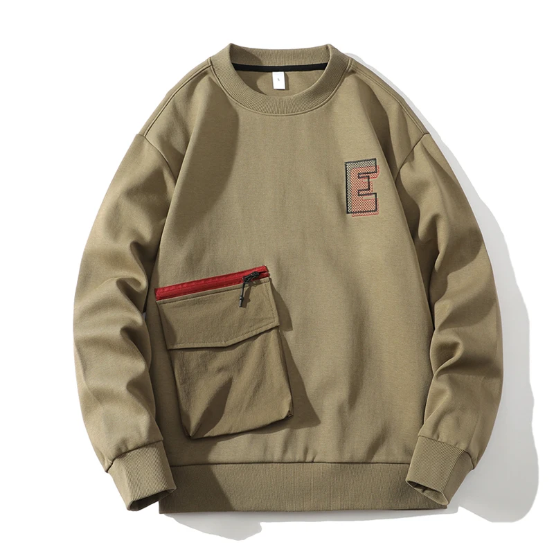 Herbst Frühling 2024 Hoodies Sweatshirt für Herren Graublau Hip Hop Punk Pullover Streetwear Casual Fashion Kleidung Overs ize 5xl