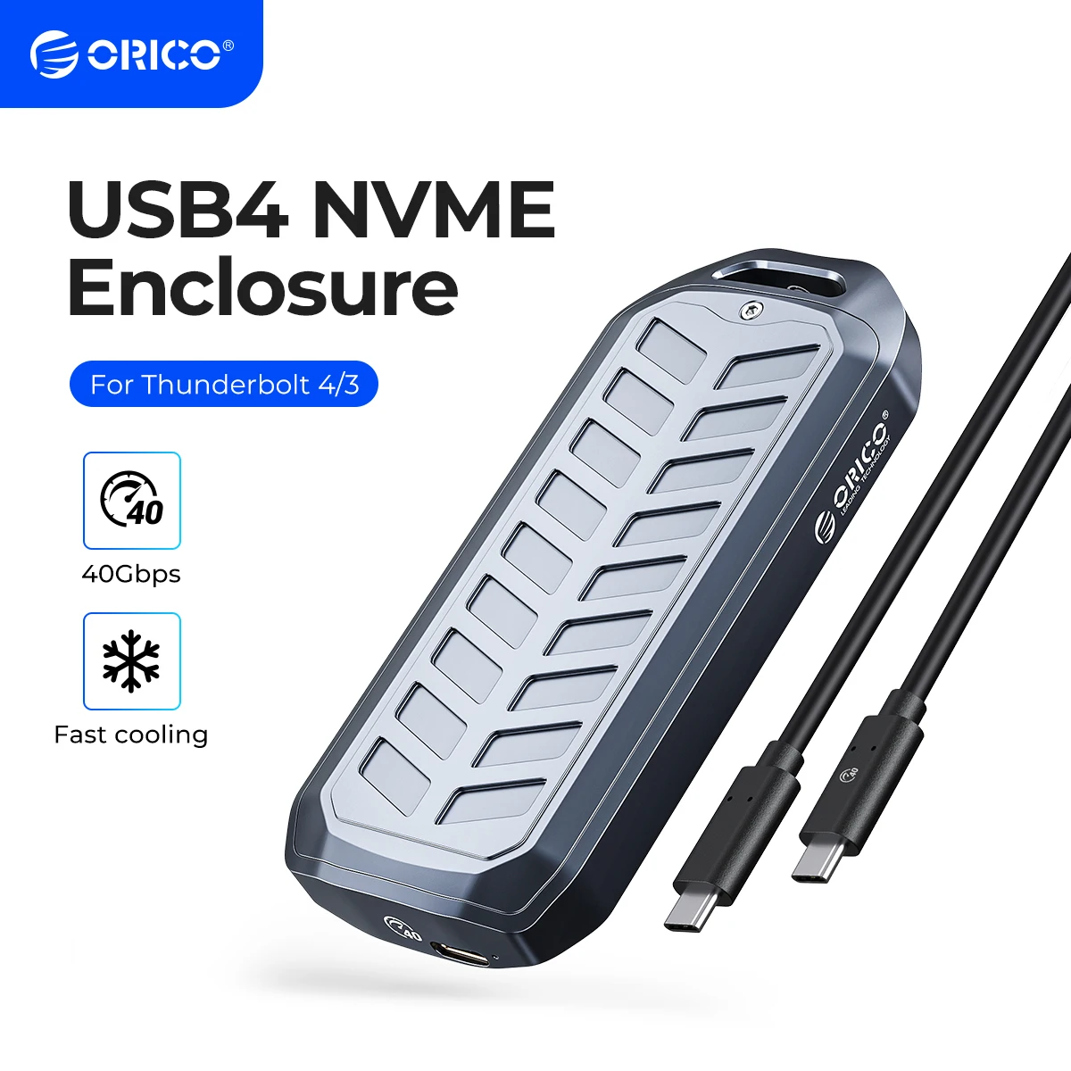 ORICO USB4 M2 SSD-Gehäuse NVMe 40 Gbit/s M2 NVMe-Gehäuse kompatibel mit Thunderbolt 3 USB 3.2/ 3.1/3.0 Typ C-Protokolle USB4 Image