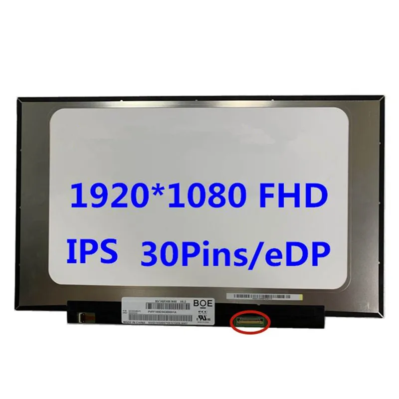 14,0 zoll ips laptop lcd bildschirm glänzend NV140FHM-N48 NV140FHM-N3B N140HCA-EBA LP140WF7-SPC1 N140HAC-EAC 1920x1080 edp panel Image