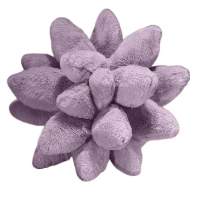 Inyahome 3D Sukkulenten Nette Anlage Kissen Kissen Handcrafted Lavendel Hippie Room Decor Lila Kissen Natur Décor Geschenk Image