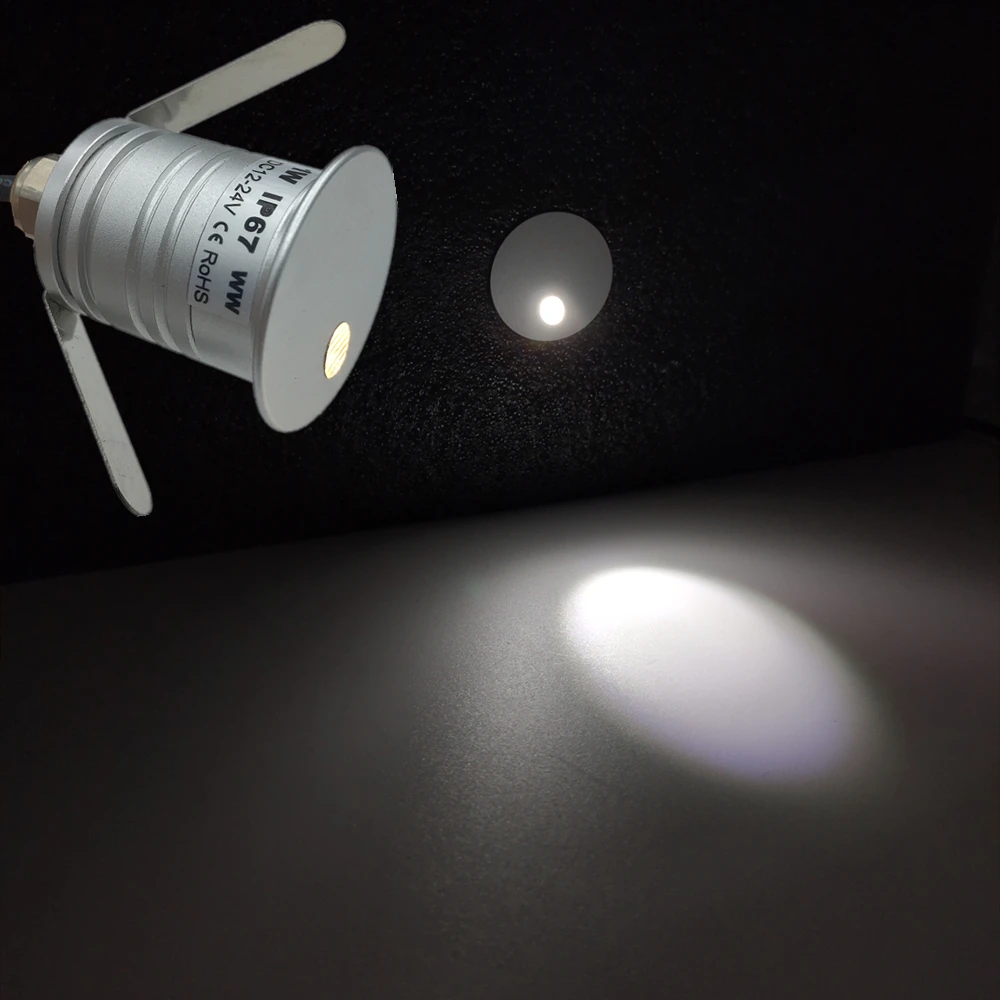 Outdoor Indoor 1W Led Treppen Licht DC12V Aluminium Einbau Schritt Wand Lampe für Garten Bad Pathway Ecke Treppe Footlight