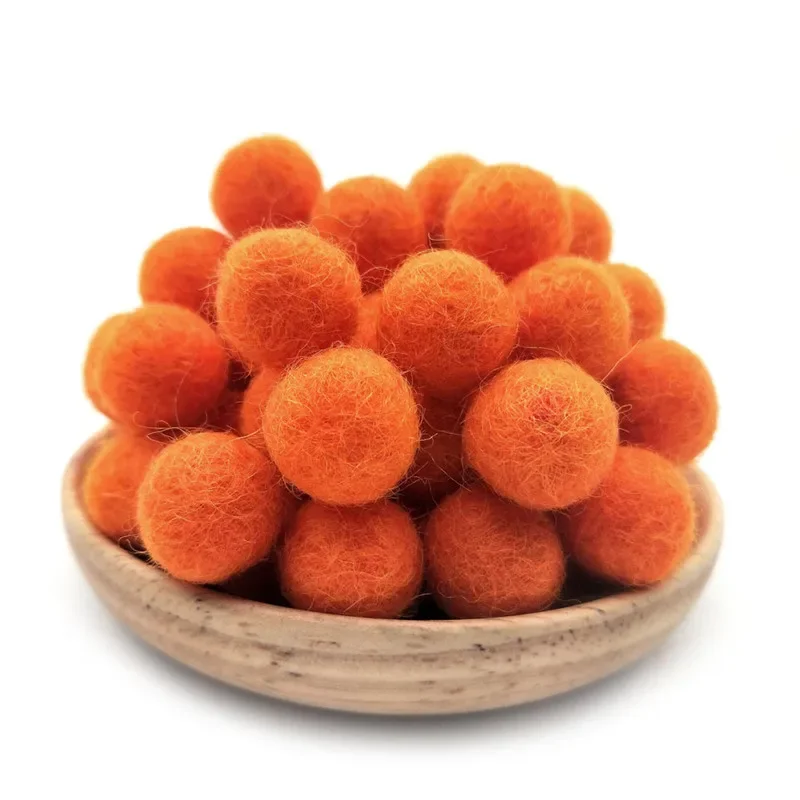 Filzwoll ball, hand gefertigte Filz bläschen in loser Schüttung für Filz und Girlande, Weihnachts dekoration, 10 Stück, 1,5 cm