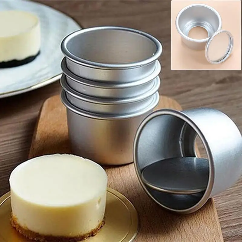 5 Teile/satz Mini Kuchen Backform mit Abnehmbarem Boden Aluminium Legierung für Pudding Und Kleine Kuchen Lebensmittel Grade Image