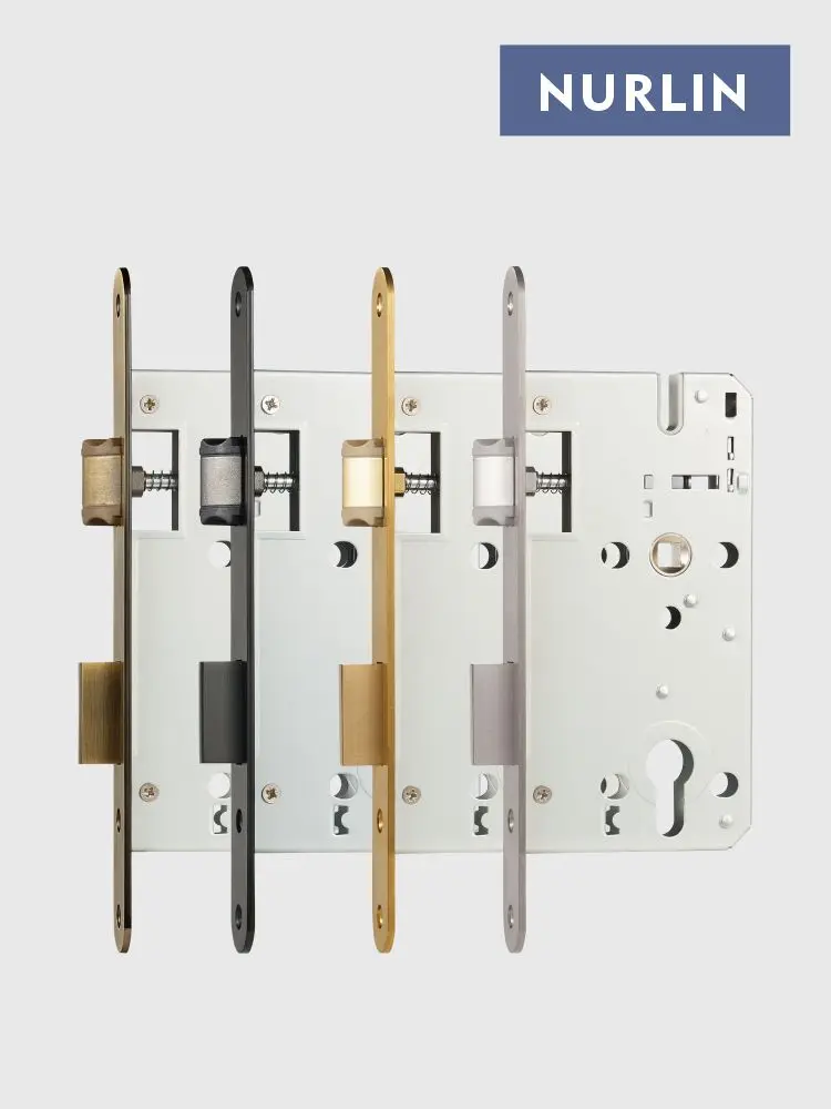 Nurlin 7255 Türgriff Einsteckschloss Matt Messing Antik Bronze Schwarz Image