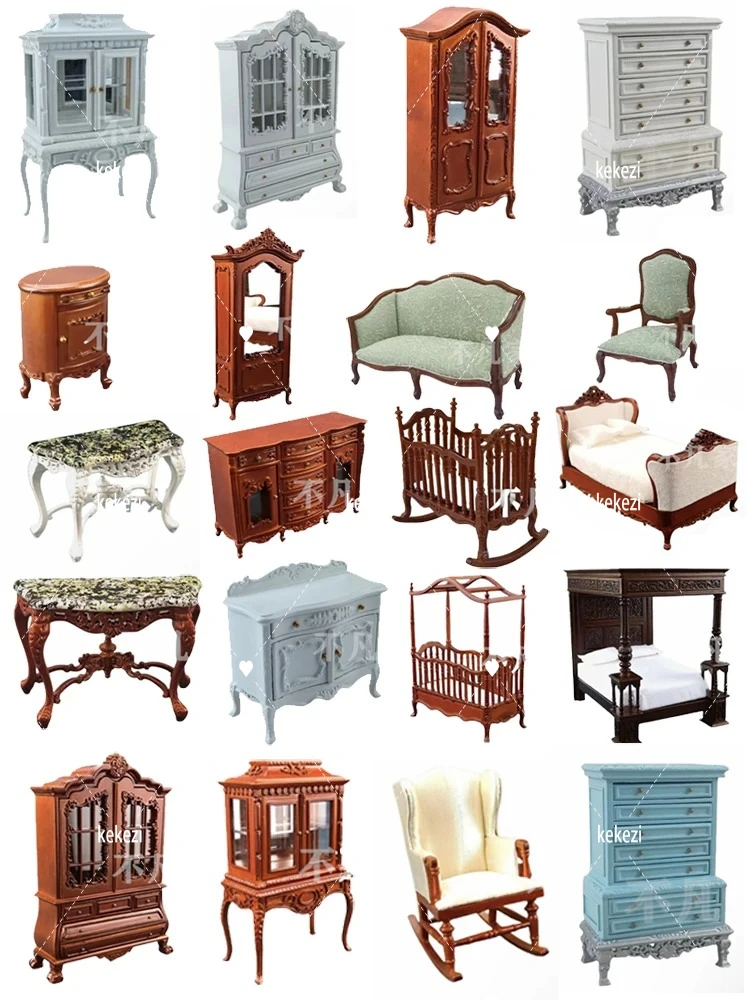 1:12 Miniatur Puppenhaus Möbel Mini Weinschrank Mini geschnitzt Sofa Spind Schlafzimmer Möbel neue Diy Miniatur Puppenhaus