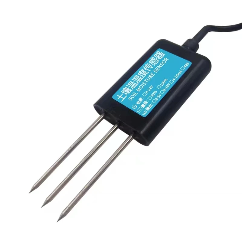Integrierter RS485-Bodensensor, Bodenstickstoff, Phosphor, Kalium, Boden-NPK-Temperatur und Luftfeuchtigkeit, Leitfähigkeit, pH-Sensor Image