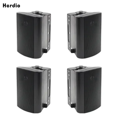Herdio 2 Pair Bluetooth Speaker 4 Inch 200W Wireless Stereo Subwoofer Music Full Range Audio Bass Loudspeaker For Home Theater