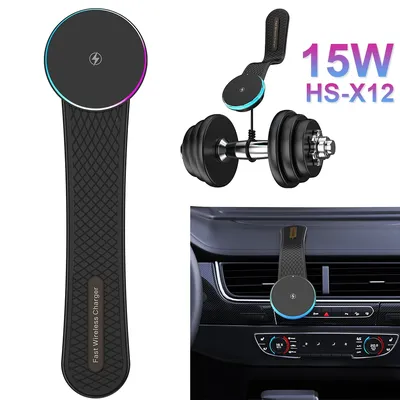 Magnetic Car Wireless Charger Phone Stand Center Console/Dashboard Phone Holder Foldable GPS