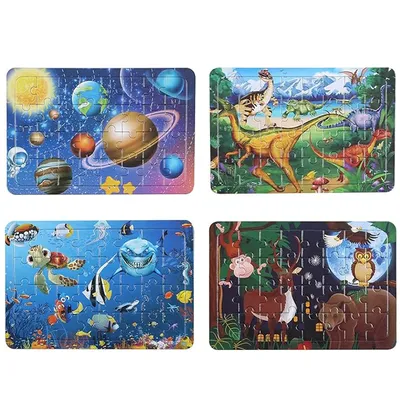 32 Piece Jigsaw Puzzle for Kids Montessori 3D Puzzle Cartoon Animal Jigsaw Puzzle Board Game Kids