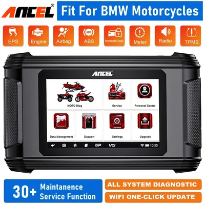 ANCEL MT510 Fit for BMW Motorcycle Diagnostic Tool Full System Motorbike OBD2 Scanner Code Reader