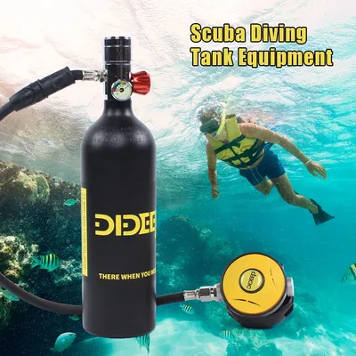 Mini Underwater Breath Equipment 1L Scuba Oxygen Tank Pump Snorkeling Air Tank Kit Scuba Diving Tool