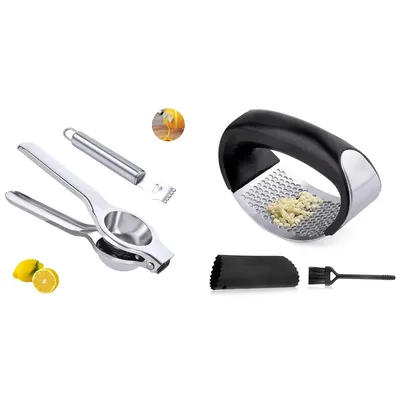 Lemon Squeezer, Lemon Zester & Garlic Press, Garlic Chopper, Juicer Manual, Lemon Juicer Squeezer,