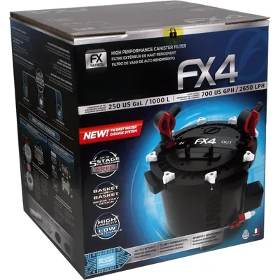 FX4 High Performance Canister Aquarium - Multi-Stage Filtration, Built-In Powered Water Change