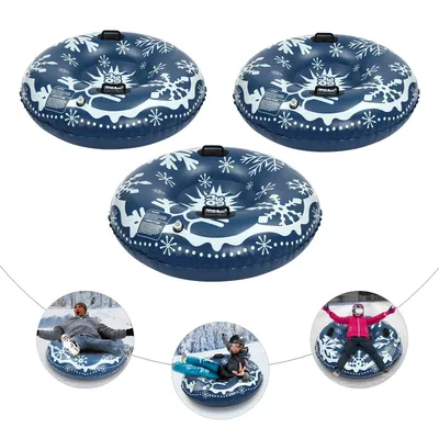 3PCS Universal Outdoor Thickened PVC InflatableThickened PVC Inflatable Winter Ski Circle W/2