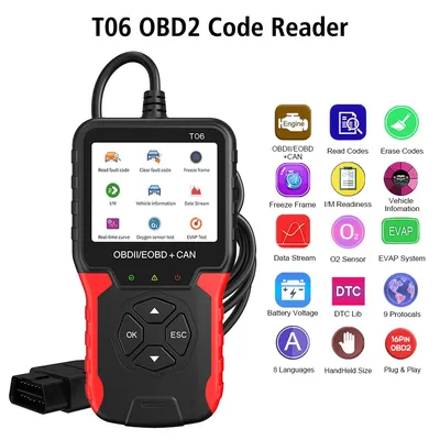 Code Reader T06 Battery Tester Multi-language Support Auto Accessories Check Engine System Car