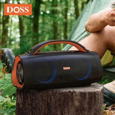 DOSS Outdoor Bluetooth Speaker Wireless Pairing TWS Powerful 100W Stereo Bass Subwoofer Sound Box