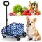 Foldable Small Pet Stroller 4 Wheels Teddy Baby Stroller for Traveling Lightweight Folding Trolley