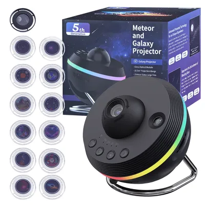 Galaxy Projector, 13 In 1 Meteor HD Planetarium Star Projector, 360° Rotating Extra-Large Area,