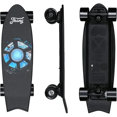 Electric Longboard with Remote Control Electric Skateboard,450W Hub-Motor,18.6 MPH Top Speed,7.6