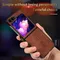 Luxury PU Leather Mobile Phone Case For Samsung Galaxy Z Flip 6 5 4 3 Bumper Coque Back Cover For