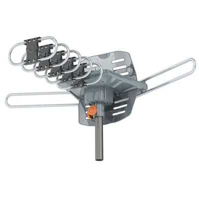 360-Degree Rotation UV Dual Bands 28-36dB Outdoor Antenna Install-free Guide without Stand