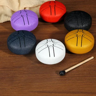 3 Inches 6 Notes Rain Drum for Outside Tongue Drum Rain Chime Rain Drum Instrument Handpan Drum for