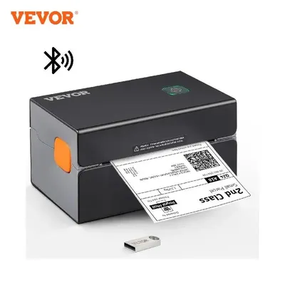 VEVOR Thermal Label Printer Portable Printer 300DPI for 4x6 Mailing Packages Printing w/ Bluetooth &