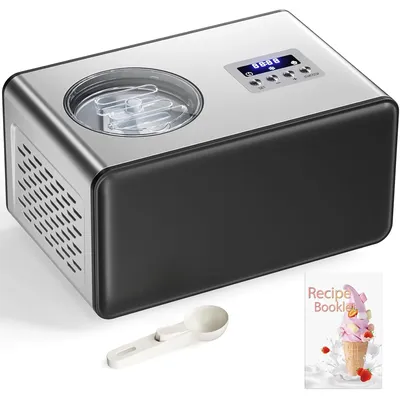 Maker with Compressor 2.1 Quart Automatic Ice Cream Maker Machine with Compressor 3 Modes Electric