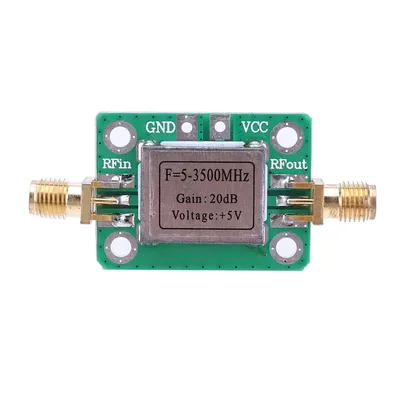 Amplifier LNA Module LNA 5-3500MHz Gain 20dB RF Amplifier Module Low Noise 80mA DC 5V with Shielding