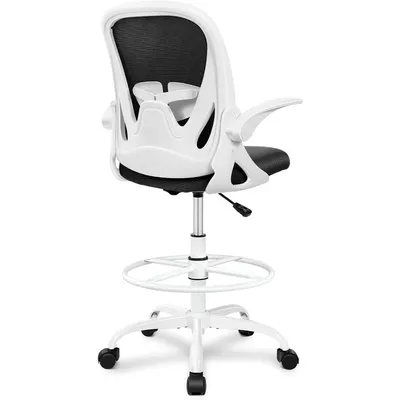 Chair Tall Office Chair with Flip-up Armrests Executive Ergonomic Computer Standing Desk Chair with