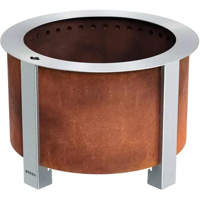 Smokeless FIrePit (X Series 19, Corten Steel) | 22.1 inch Smokeless Fire Pit for Outside | 47 Pounds