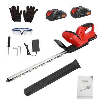 Powerful Batteries Rechargeable On/off Switch Safety Guard Hedge Trimmer 800W Electric Cordless