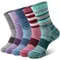 5 Pairs of Merino Wool Hiking Socks, Outdoor Long Socks, Warm and Comfortable Winter Cushioning