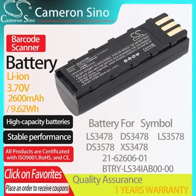 CameronSino Battery for Symbol LS3478 DS3478 LS3578 DS3578 XS3478 NGIS MT2000 fits Motorola