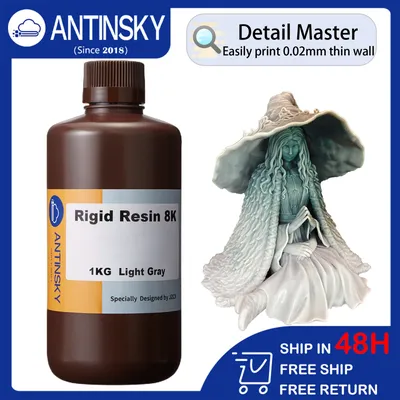 [ANTINSKY] Detail Master 8K Resin for UV-Curing 405nm 3D Printer Resin for LCD DLP High Precision