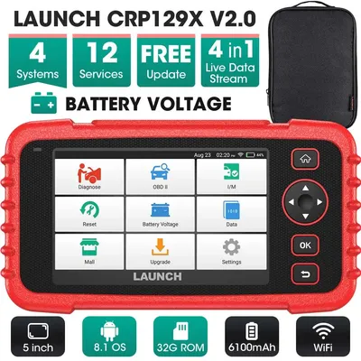 New LAUNCH X431 CRP129X V2.0 Diagnostic Tools OBDII Scanner Professional Automotive Scanner