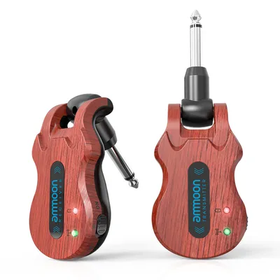 ammoon Wireless Guitar System Audio Digital Guitar Transmitter Receiver Built-in Rechargeable