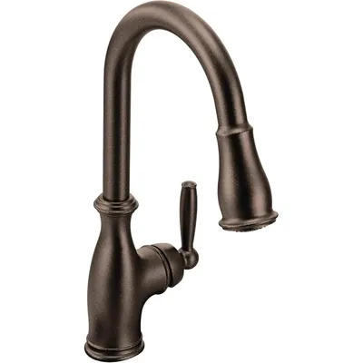Brantford Oil Rubbed Bronze One-Handle Pulldown Kitchen Sink Faucet Featuring Power Boost and Reflex